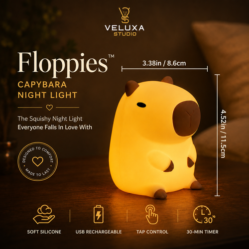 Capybara Floppie silicone night light