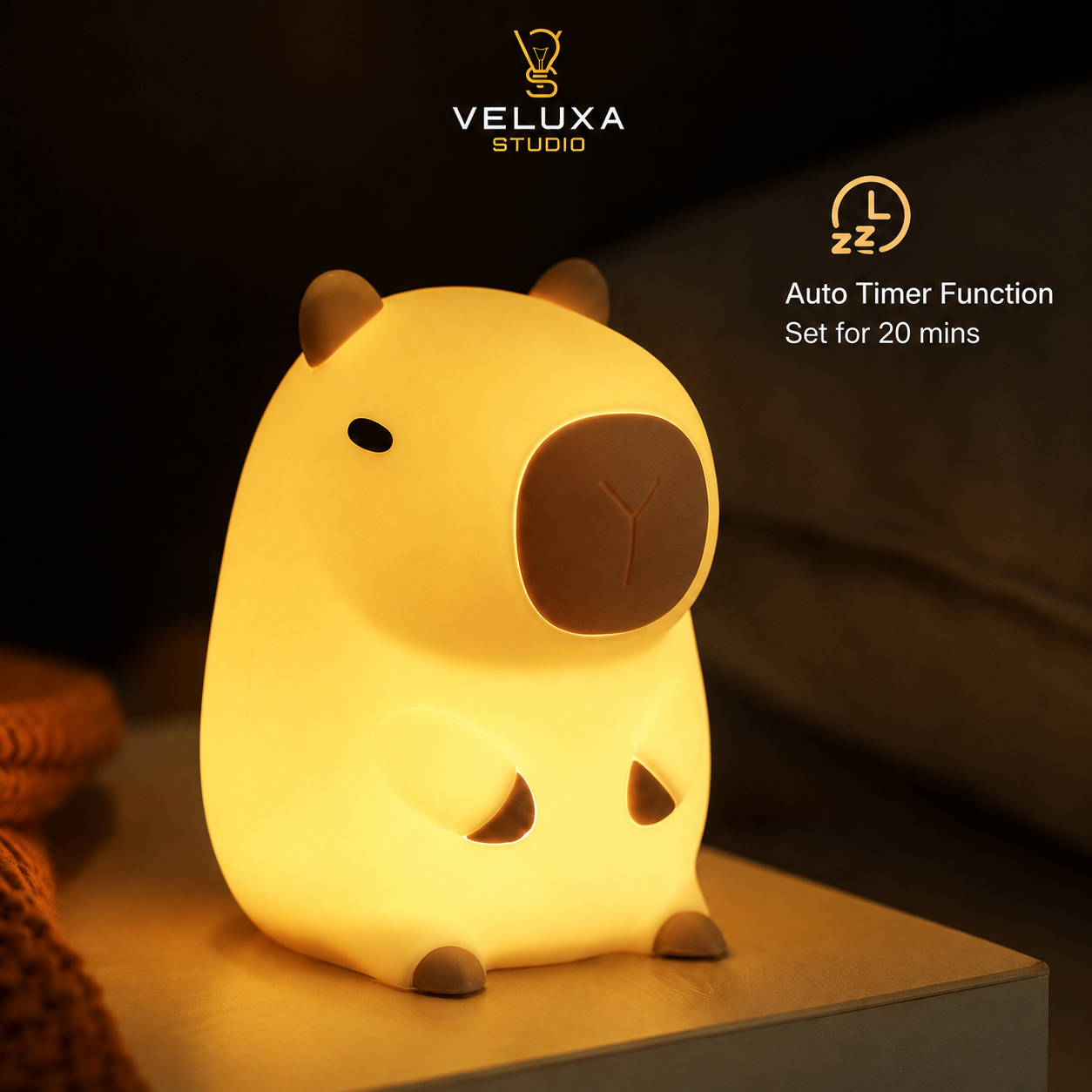 Capybara Floppie night light warm glow